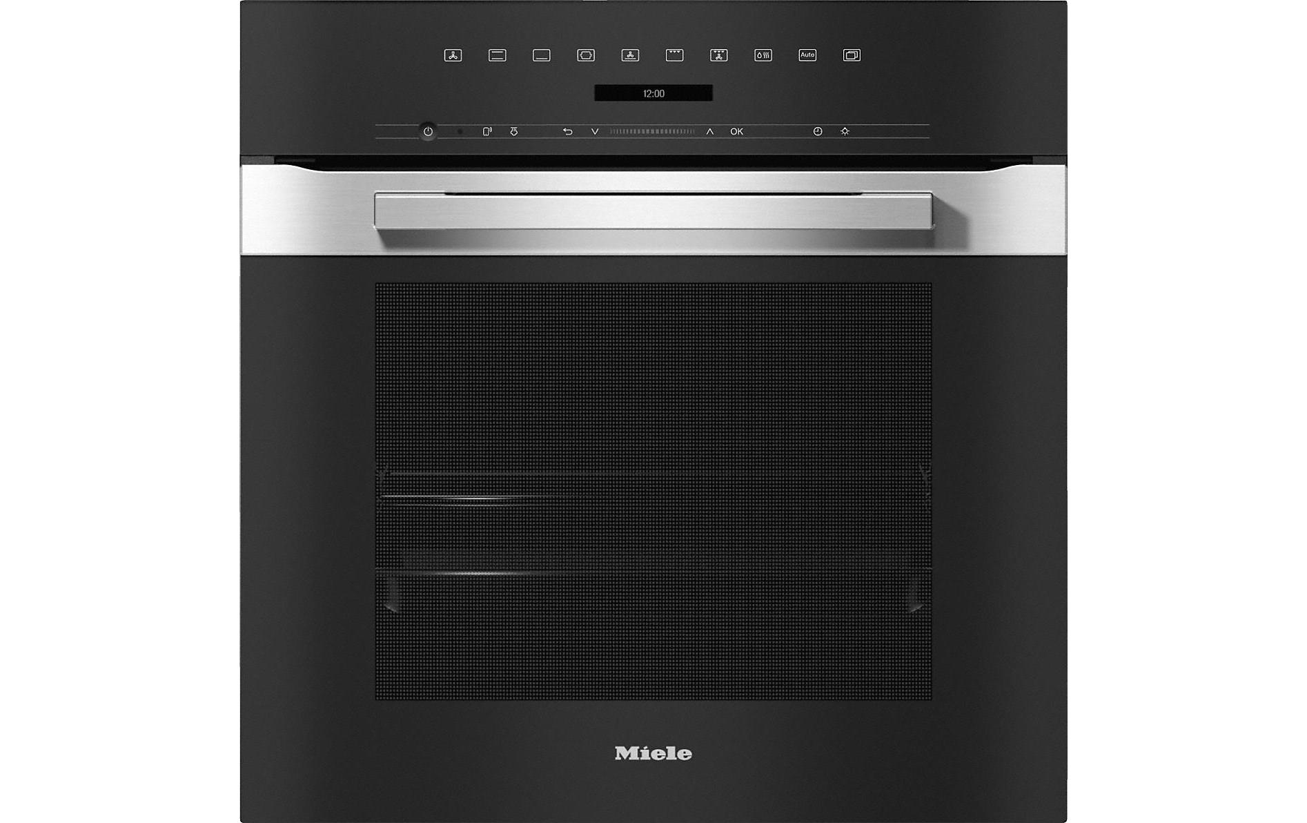 Einbaubackofen H 7264-60 B ED Edelstahl/Schwarz A+<br>Backofen mit Klartextdisplay