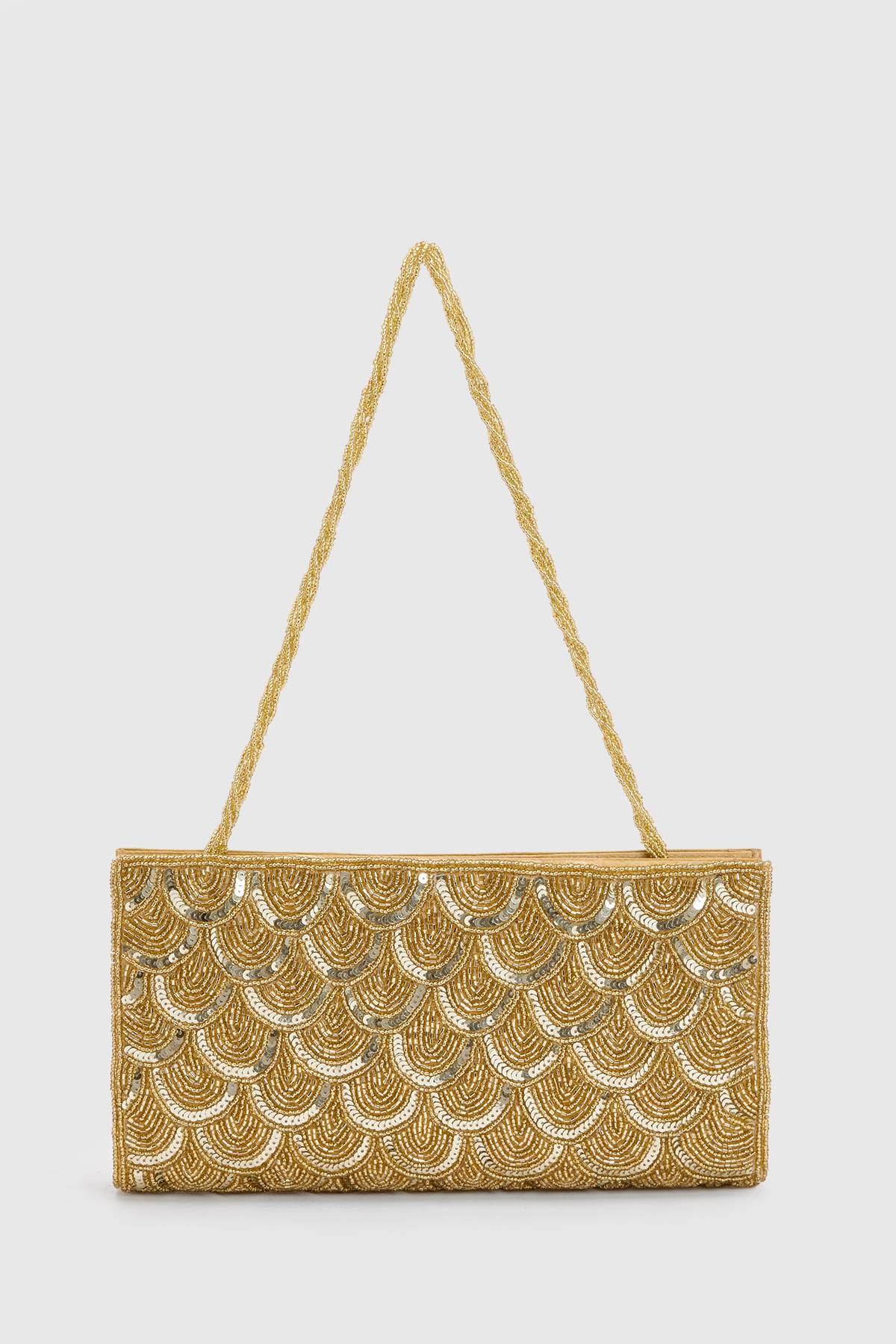 Coast Sac Pochette Luna Grand Format Orné De Perles Avec Bandoulière Perlée