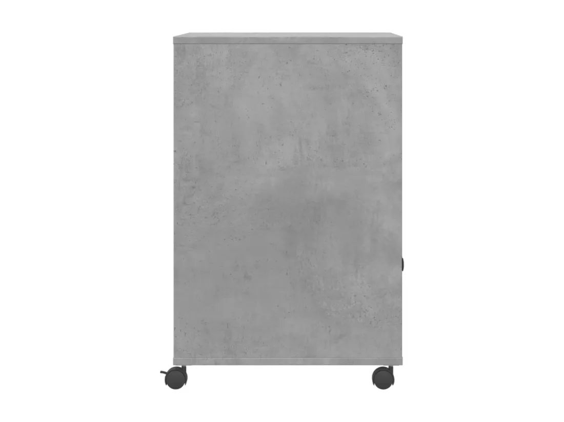 Support d'imprimante avec roulettes gris béton 60x48x74 cm