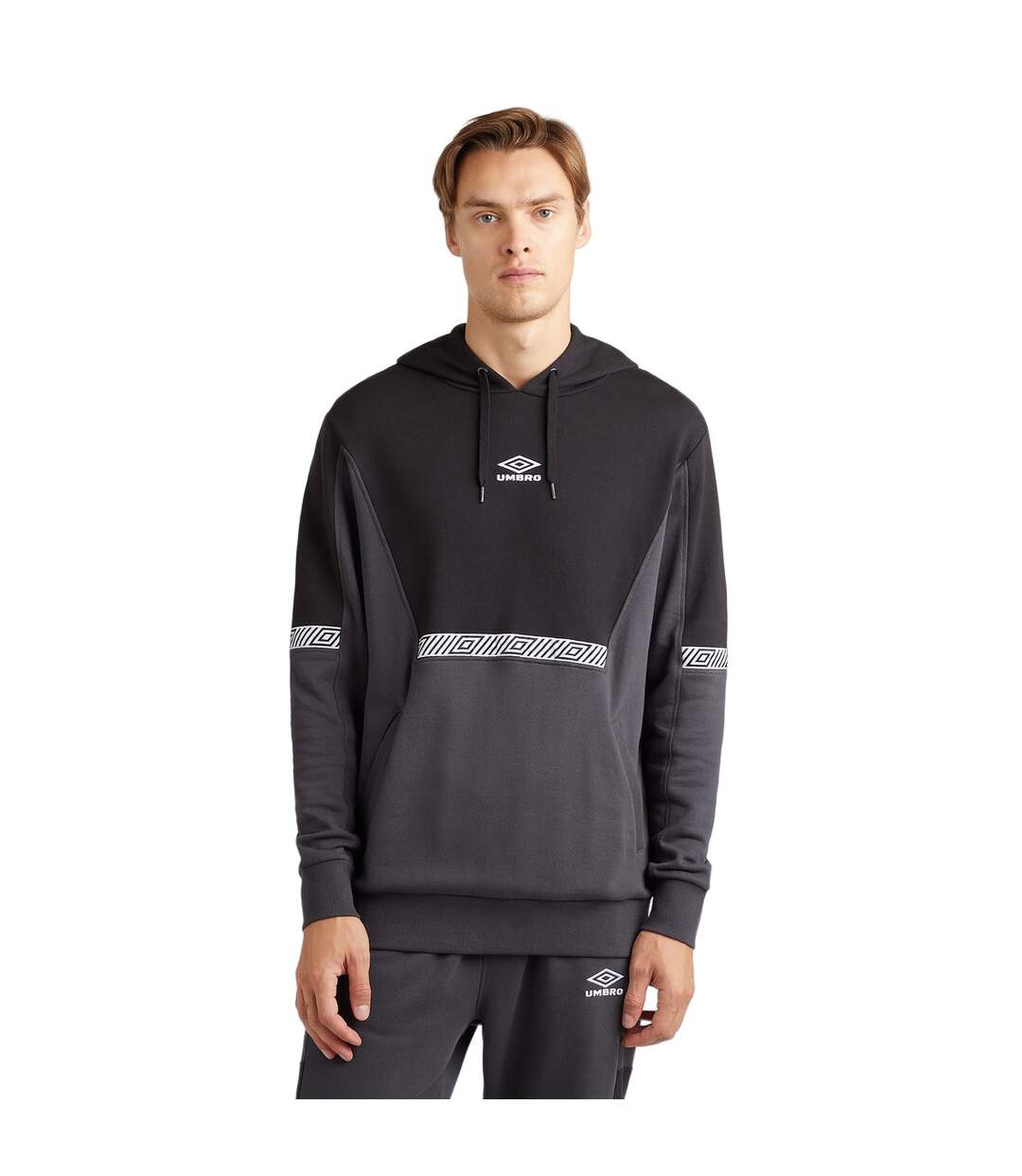 Umbro - Sweat à capuche SPORTS STYLE CLUB - Homme (Gris / Noir) - UTUO1726