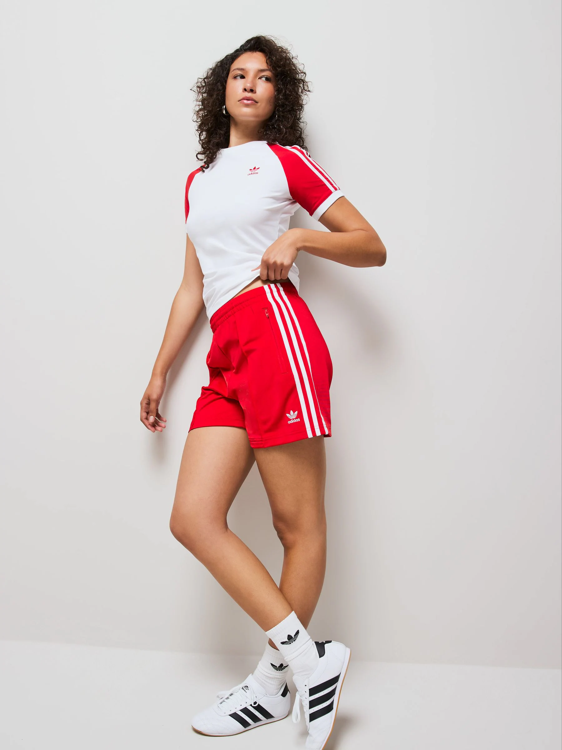 Rood - Adidas Original Firebird shorts