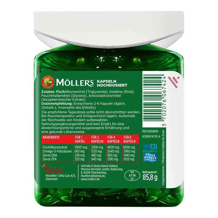 Möller`s Omega-3 Kapseln hochdosiert, 60 St