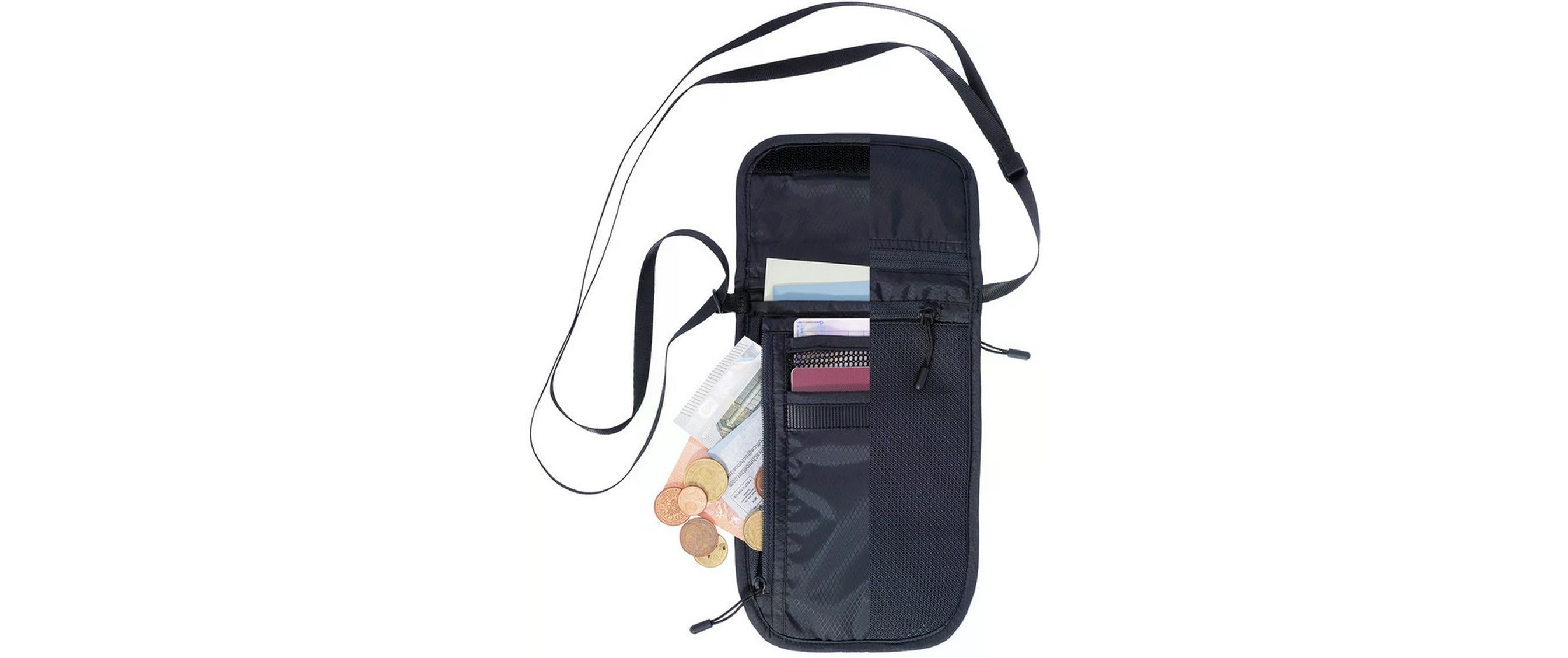 Travel Neck Wallet SchwarzLeichter Brustbeutel