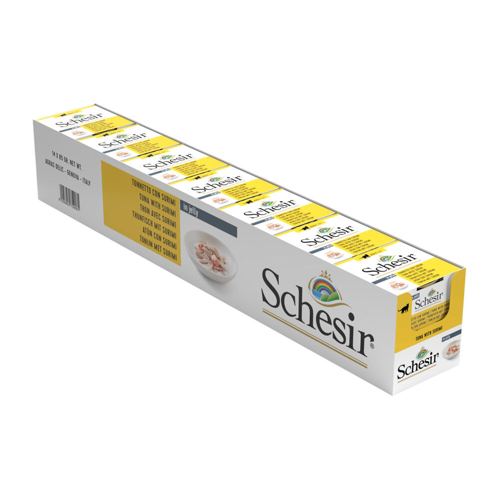 Schesir - Kattenvoer in Gelei - 85 Gram - tonijn en surimi