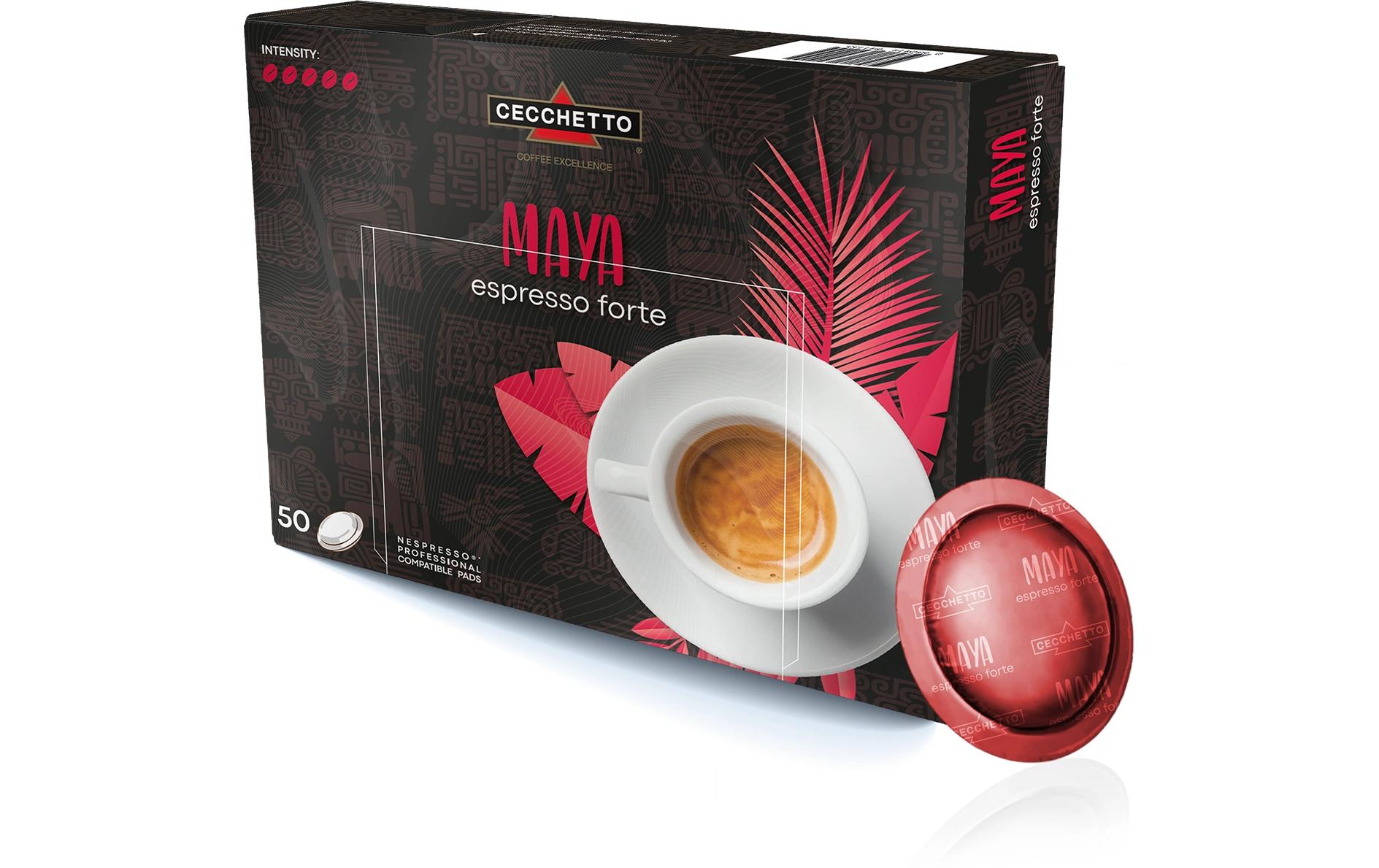 Professional Pads Maya Espresso Forte 50 StückOffice Pads für die Verwendung mit Nespresso Pro-Maschinen