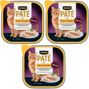 Jumbo Paté met Kip & Kruiden 3 x 100 g