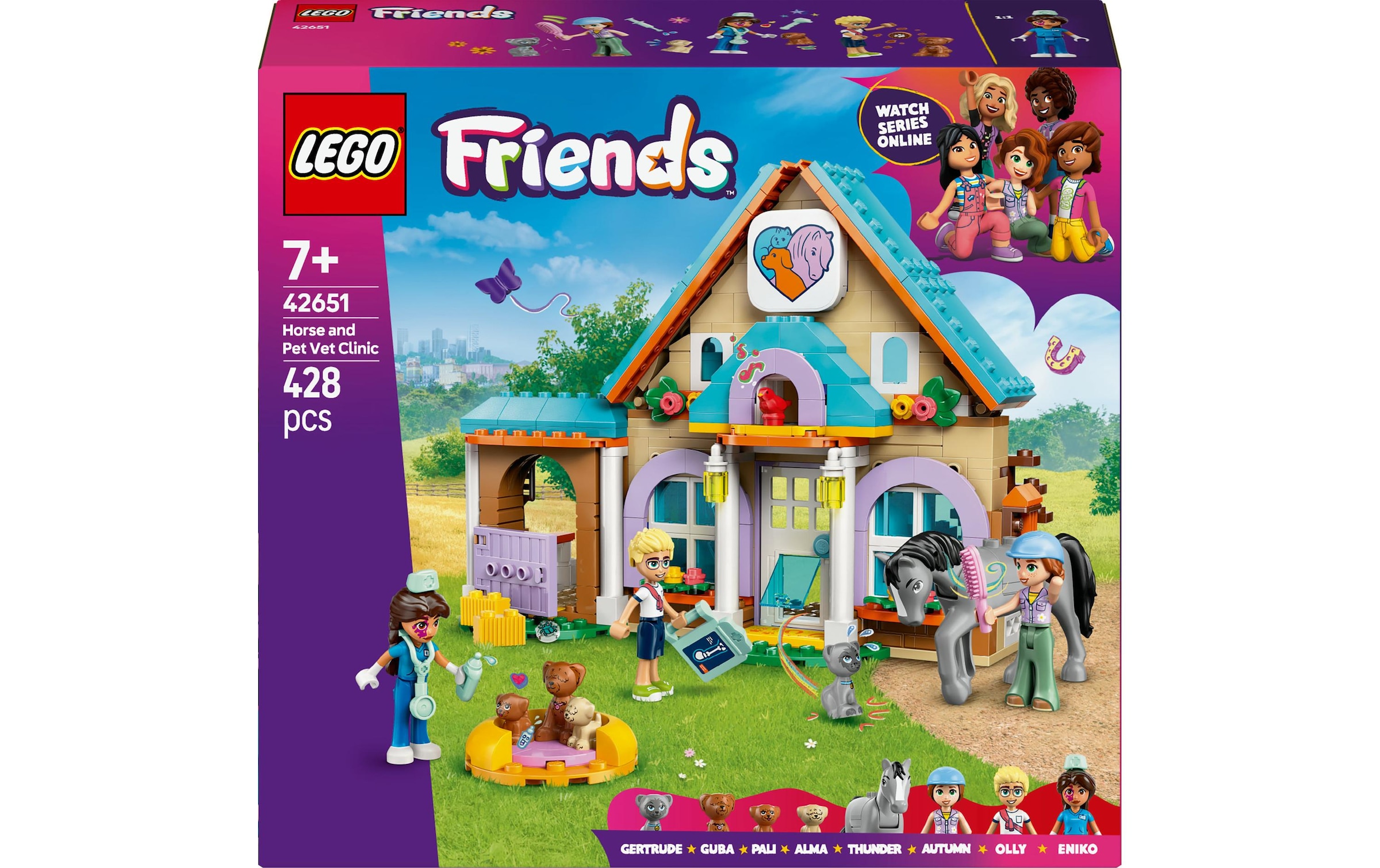 LEGO® Spielbausteine »Friends Praxis für Pferde und Haustiere 42651«