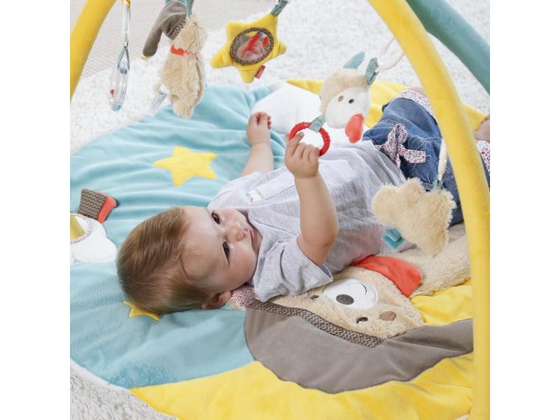 fehn Krabbeldecke mit Spielbogen Bär Bruno 3D Activity Decke Bär Bruno