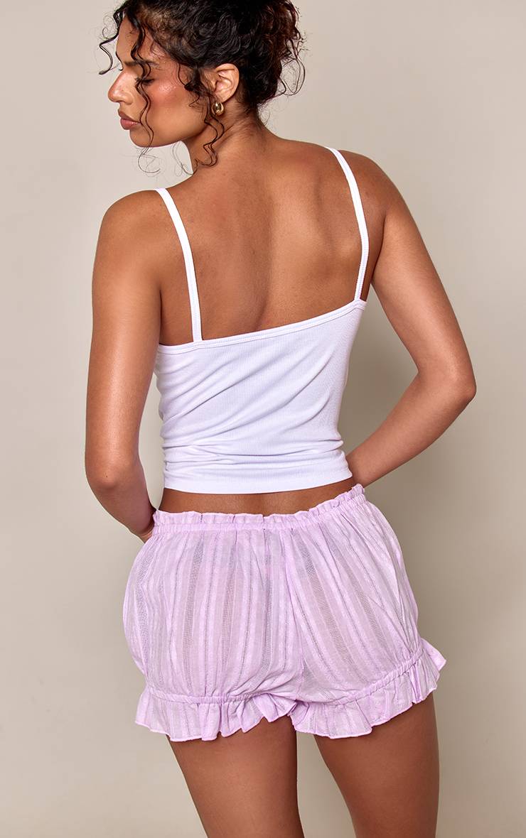 Lilas Short Bouffant En Coton Avec Cordon De Serrage