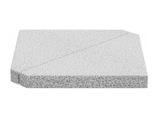 Plaques de poids de parasol 2 pcs triangulaire granit gris 14kg
