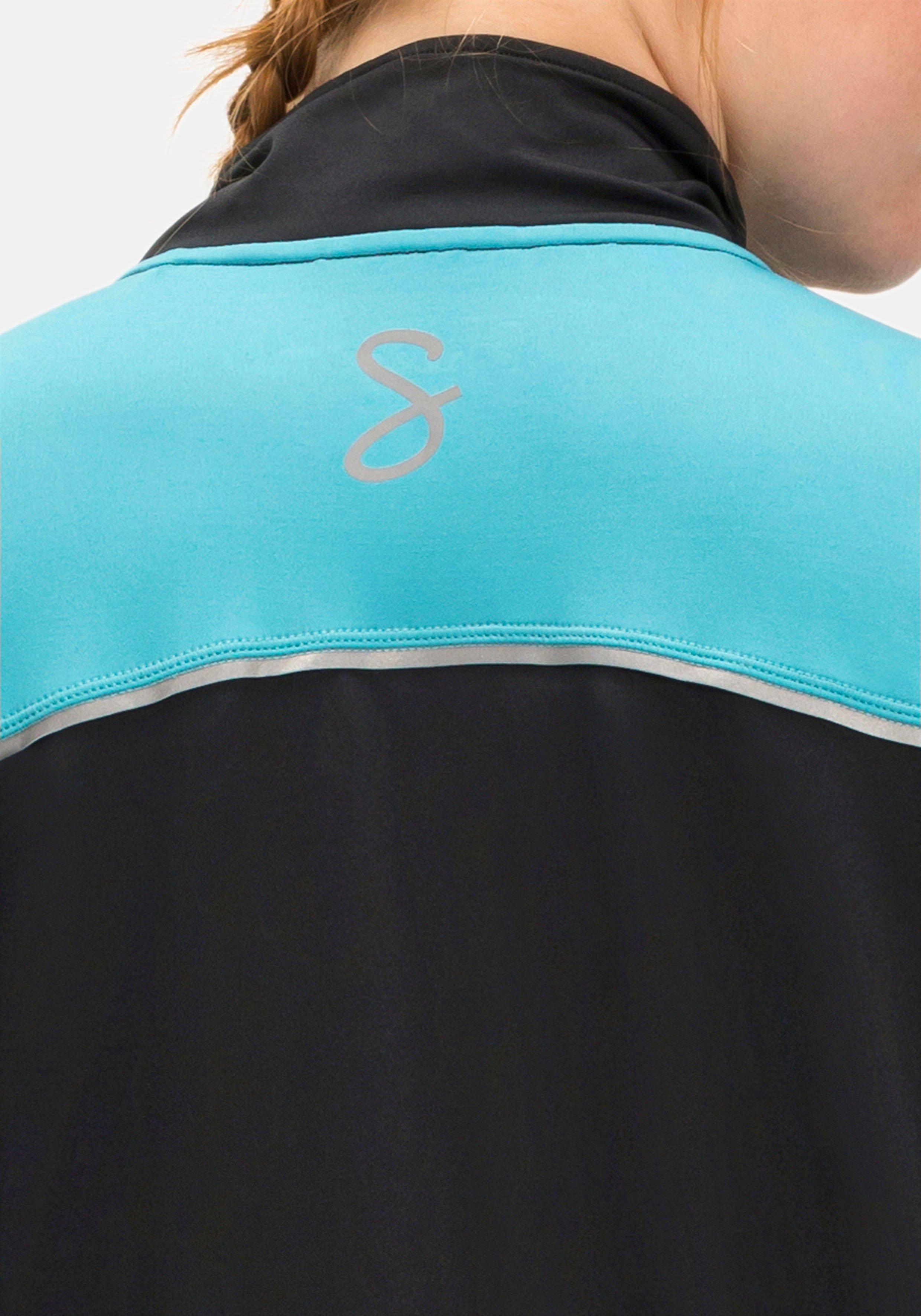Fahrradjacke aus Funktionsmaterial, mit Stehkragen