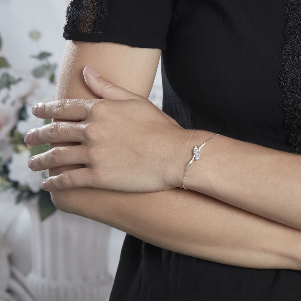Bracelet Nevarte Argent Blanc Oxyde De Zirconium