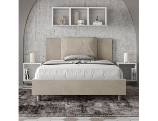 ITYHOME - Lit coffre antea 140x200 microfibra sable