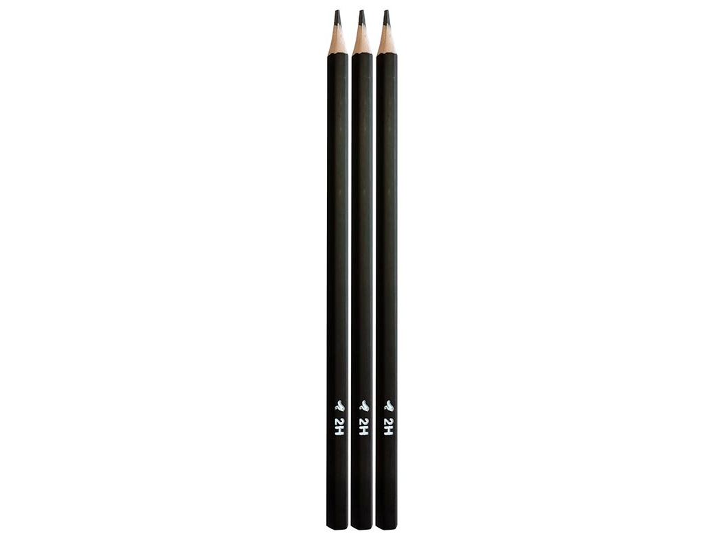CONJUNTO DE 3 LÁPIS AUCHAN GRAFITE 2H