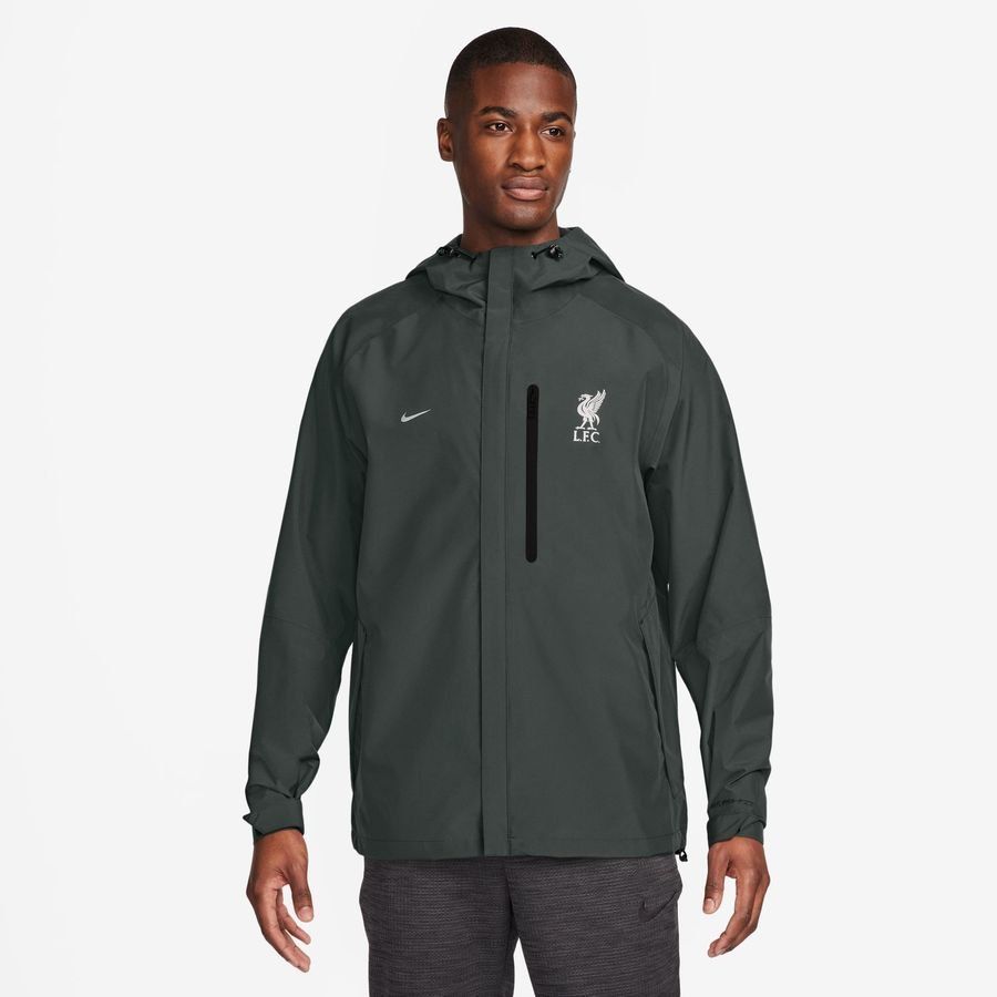 Liverpool Veste Storm-FIT Legacy avec capuche - Vert/Argenté