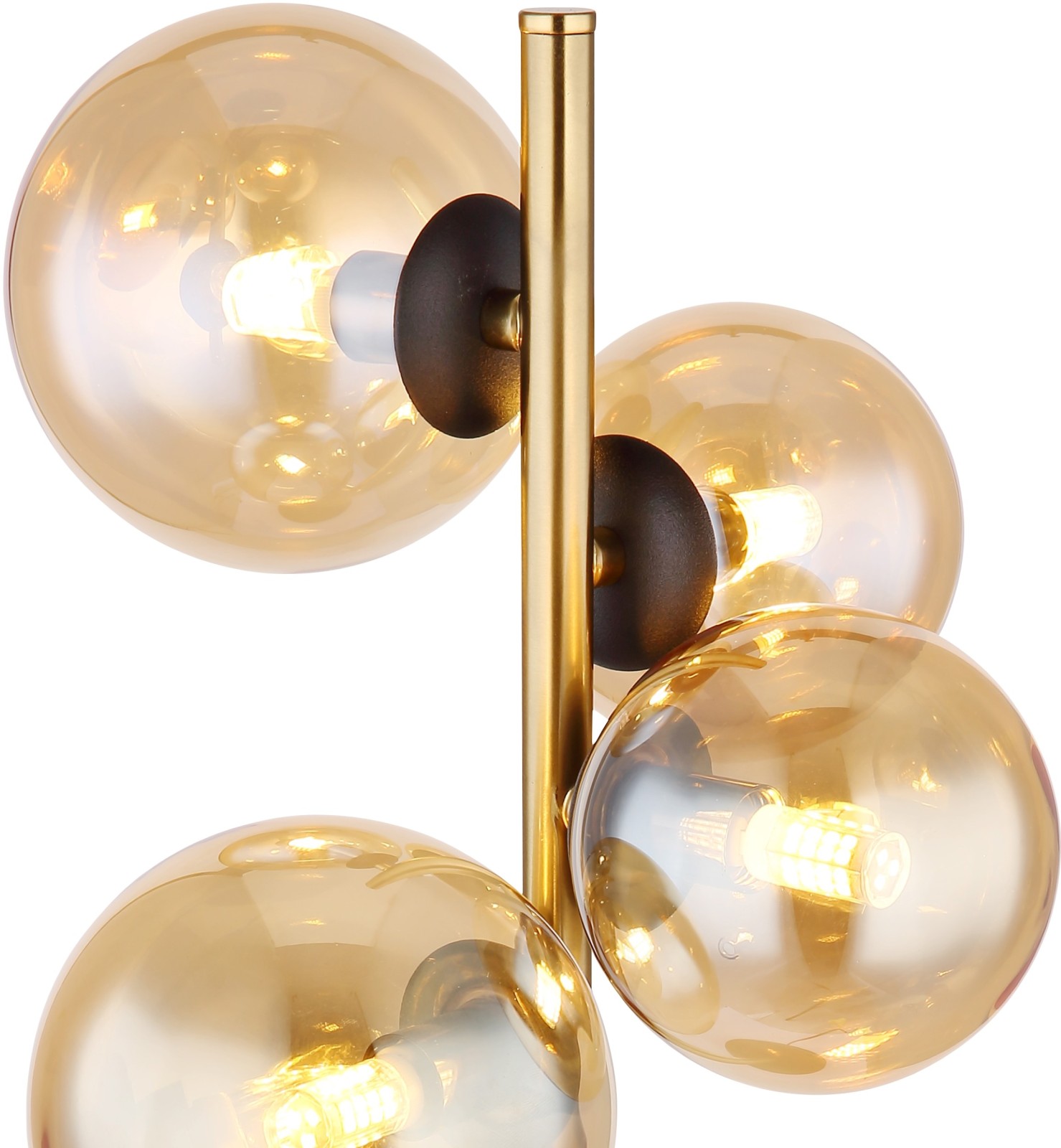 LED-Tischleuchte - goldfarben-schwarz - 48 cm