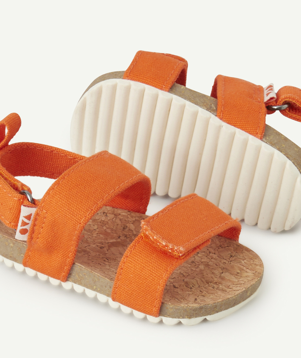sandales ouvertes bébé garçon à scratch oranges