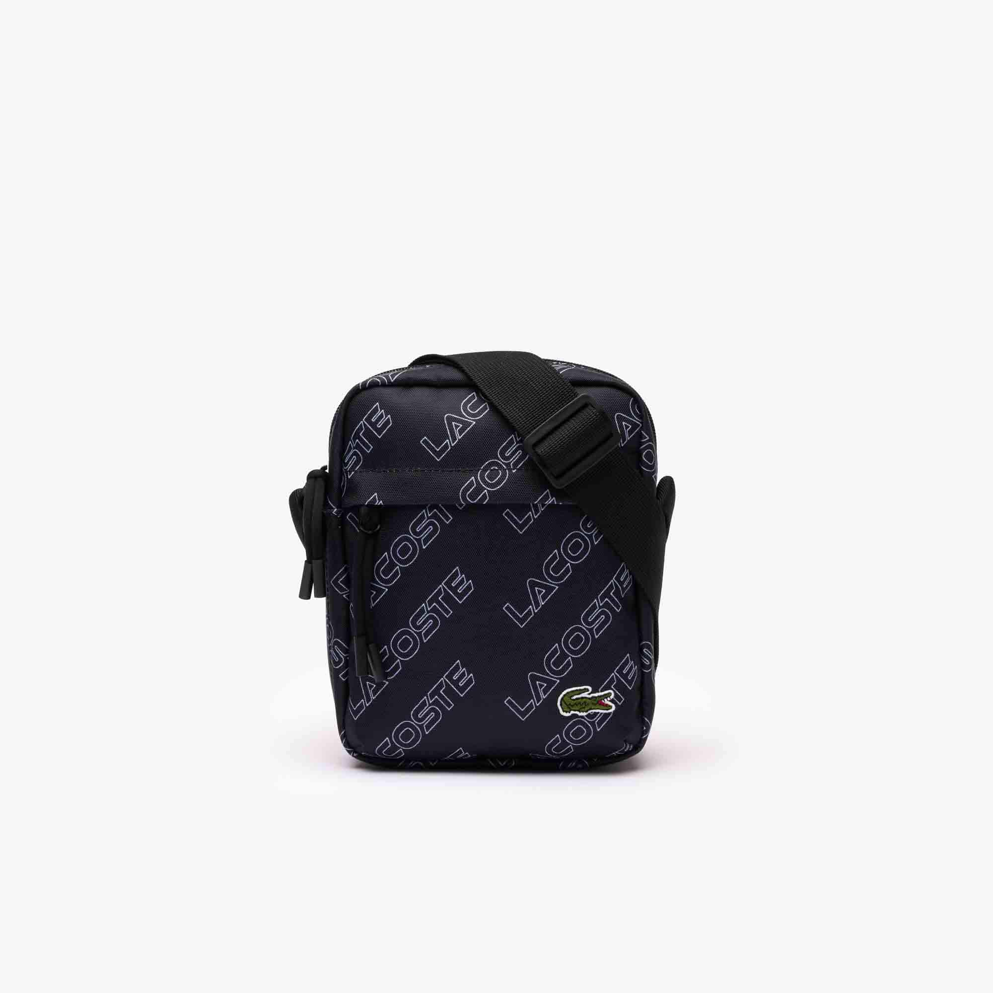 Sacoche verticale Neocroc effet petit piqué Sacoches & Pochettes - Noir - Lacoste - Homme