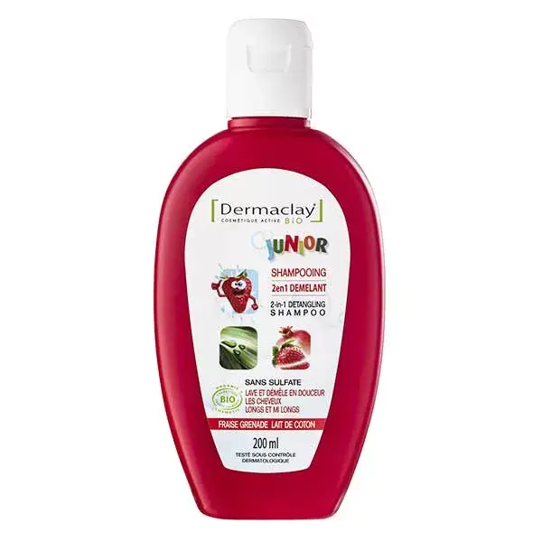 Dermaclay Junior Shampoo Orgânico Desembaraçante 2 em 1 200ml