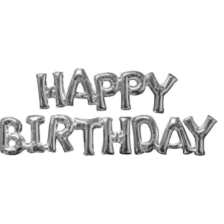 amscan Super Shape Folienballons Schriftzug Happy Birthday