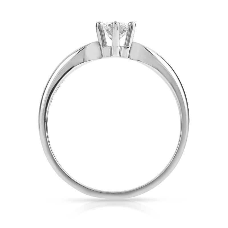 Bague solitaire platine 950 diamant 30/100e de carat