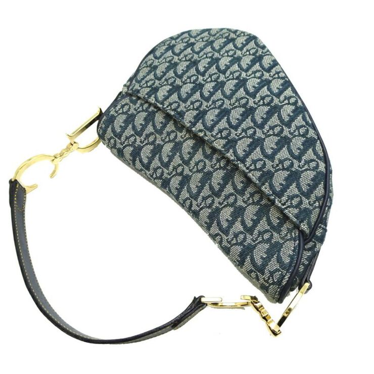 Dior Vintage Dior Saddle Bag Navy