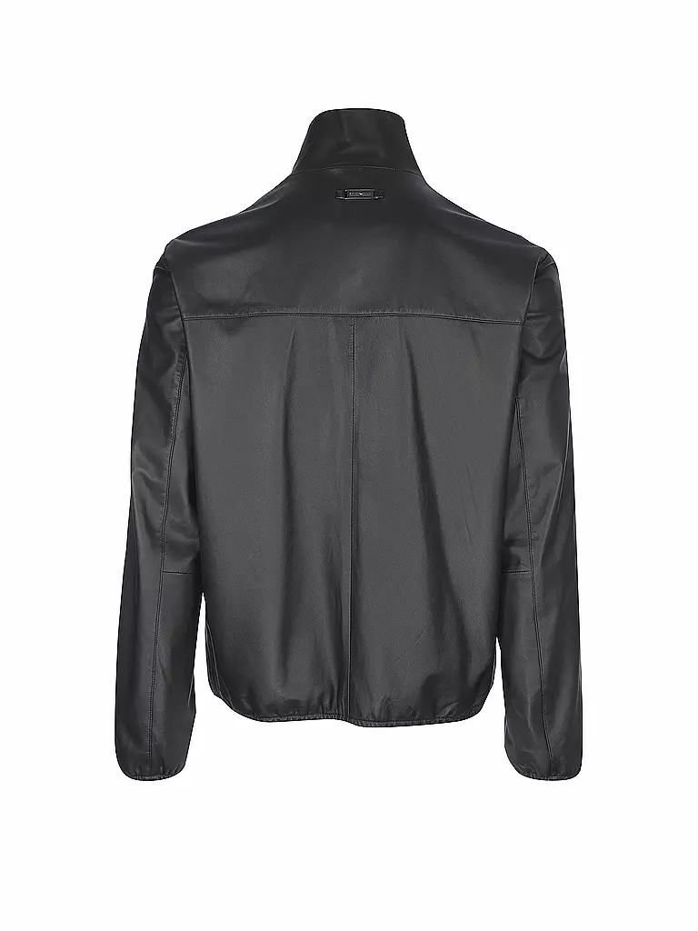 EMPORIO ARMANI Lederjacke  schwarz
