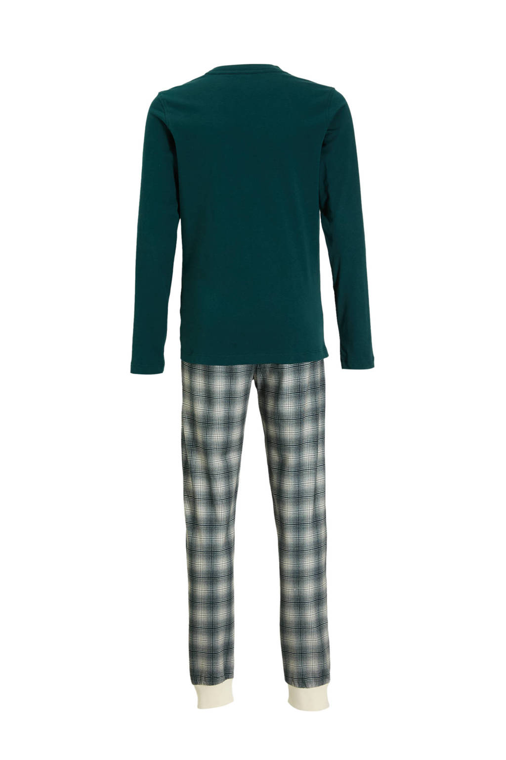 Calvin Klein pyjama met ruitdessin groen