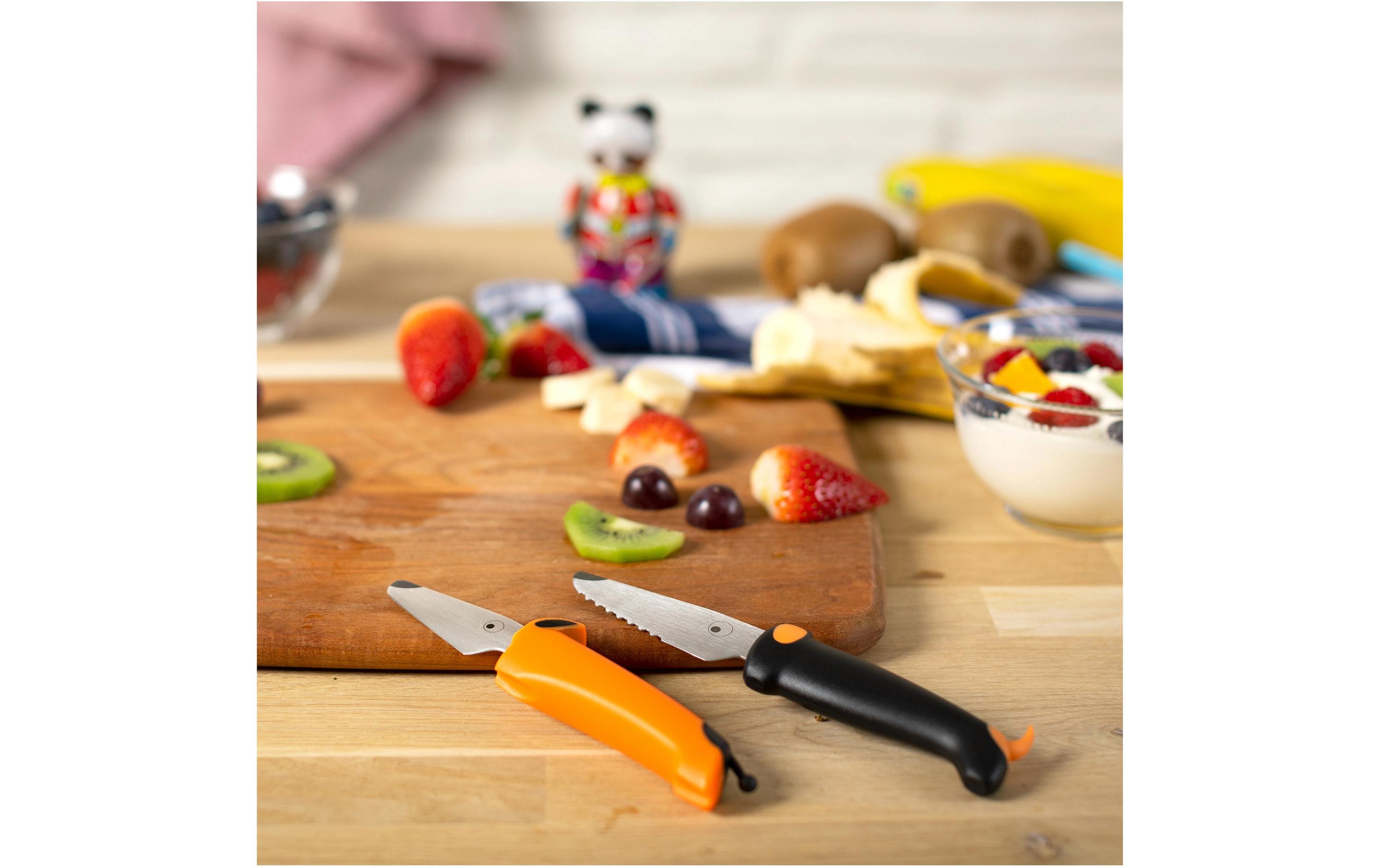 Kinder Küchenmesser 2er Set Orange/SchwarzKinderfreundliche Messer