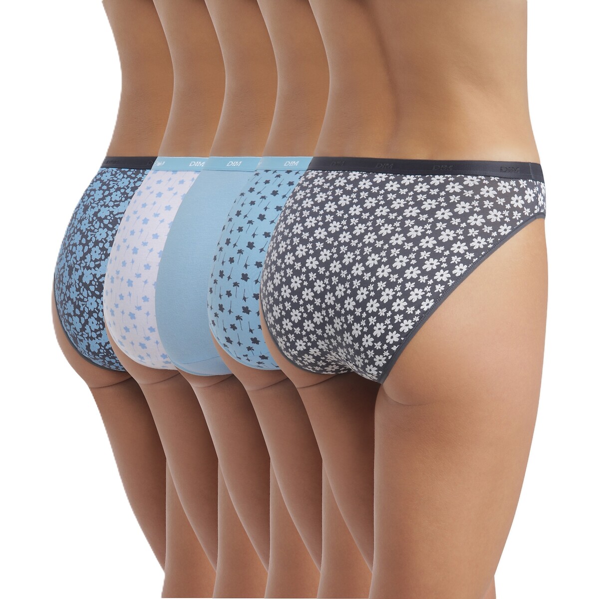 DIM<br>Conjunto de 5 cuecas Les Pockets Coton