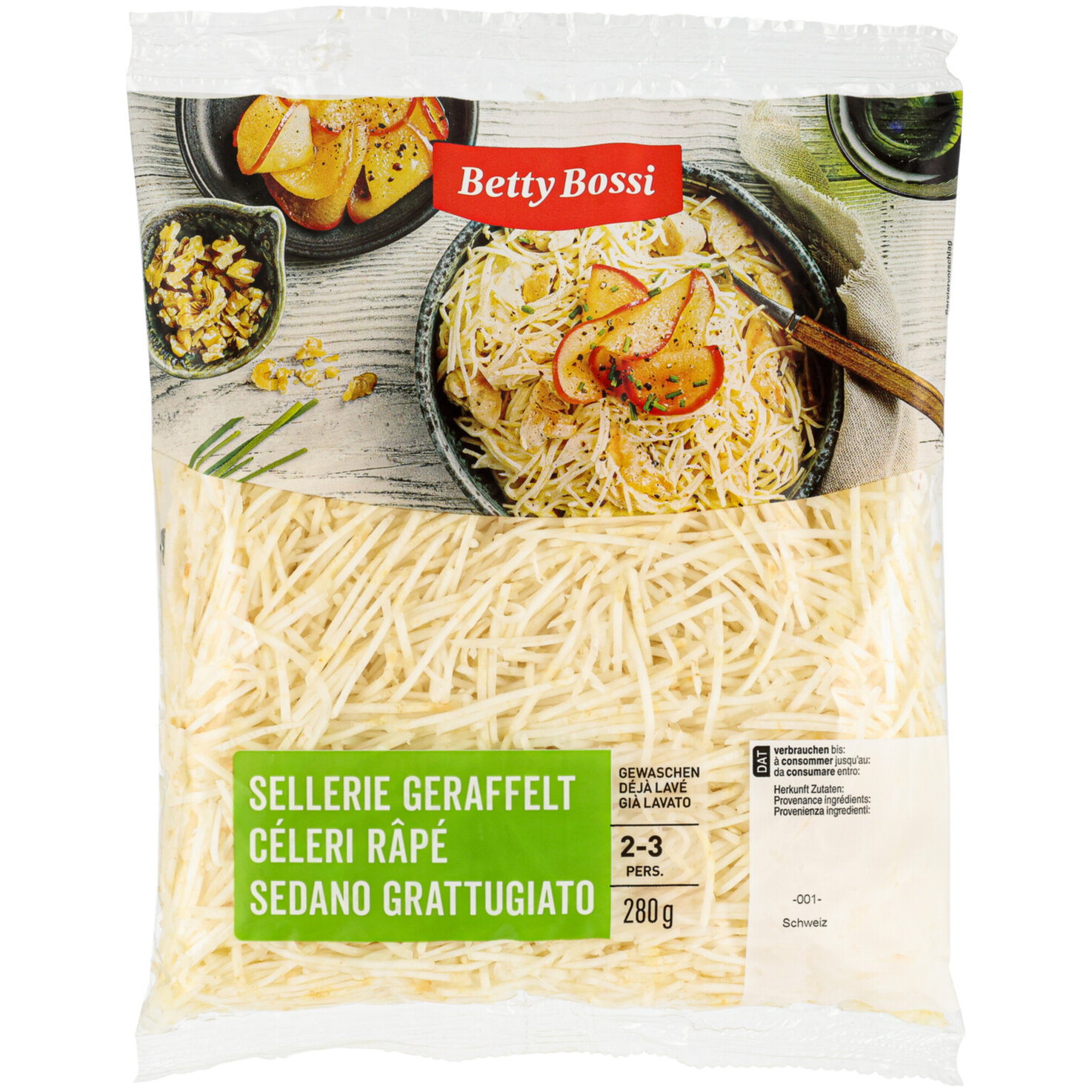 Betty Bossi Sellerie geraffelt -