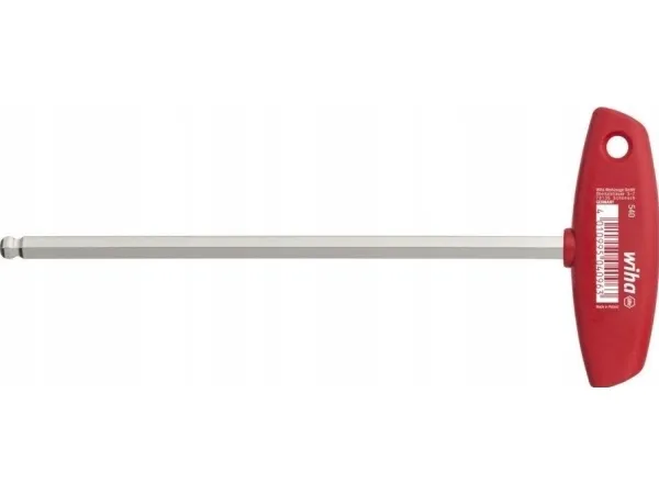 Wiha 04111, L-formet unbrakonøgle, Metric, 1 stk, T-håndtag med kort arm, Krom-vanadium-stål, 4 mm