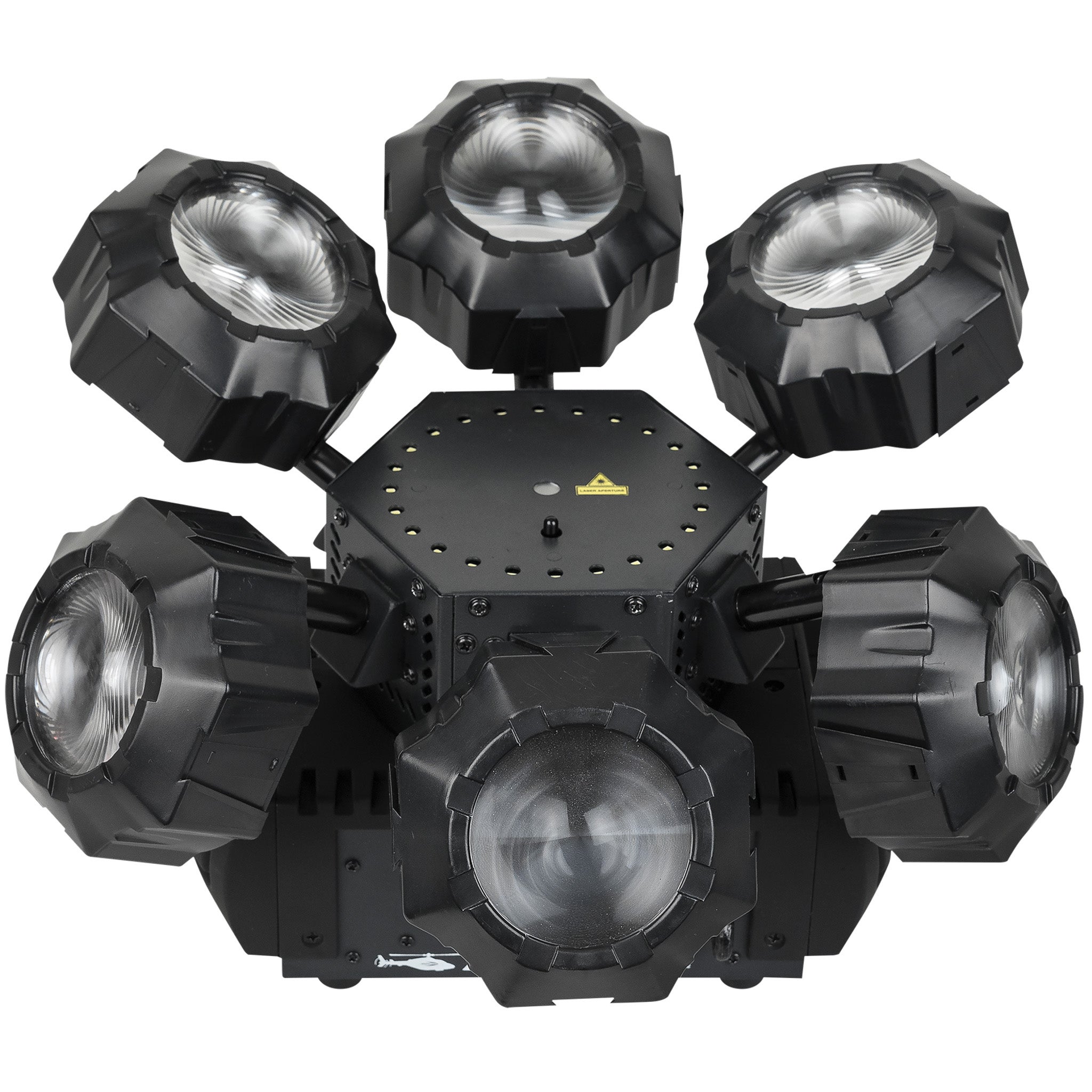 Showtec Airwolf multi-effect met rotatie, RGBW, stroboscoop en laser