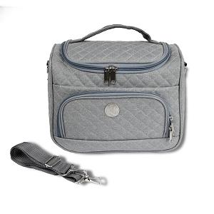 VANITYS TEXTILE ZIPPEES GRIS CHINE PM 14X27X20 CM