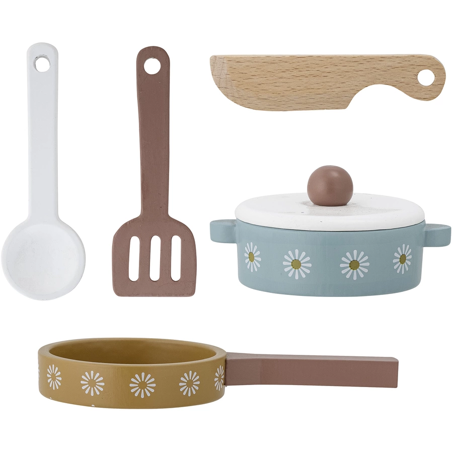 bloomingville Baholz Spielset Küche blau