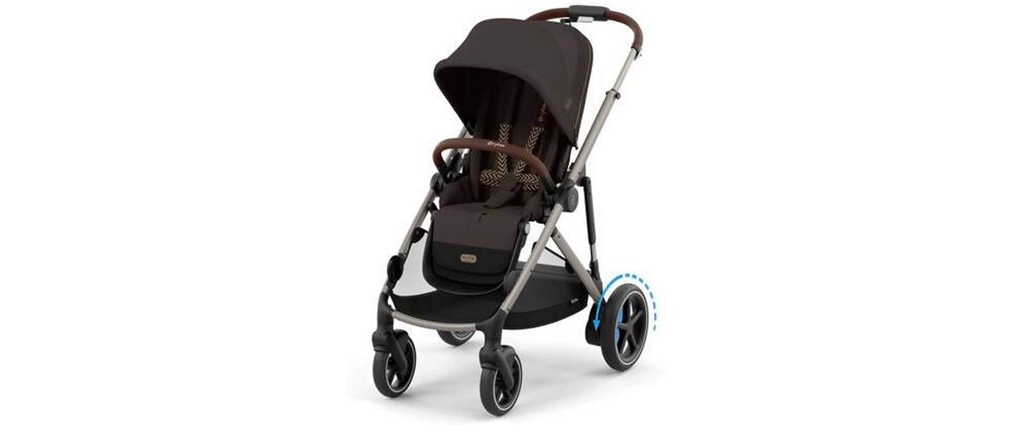 Kinderwagen eGazelle S Dunkelbraun<br>Elektrischer Kinderwagen mit 20 Kombinationen