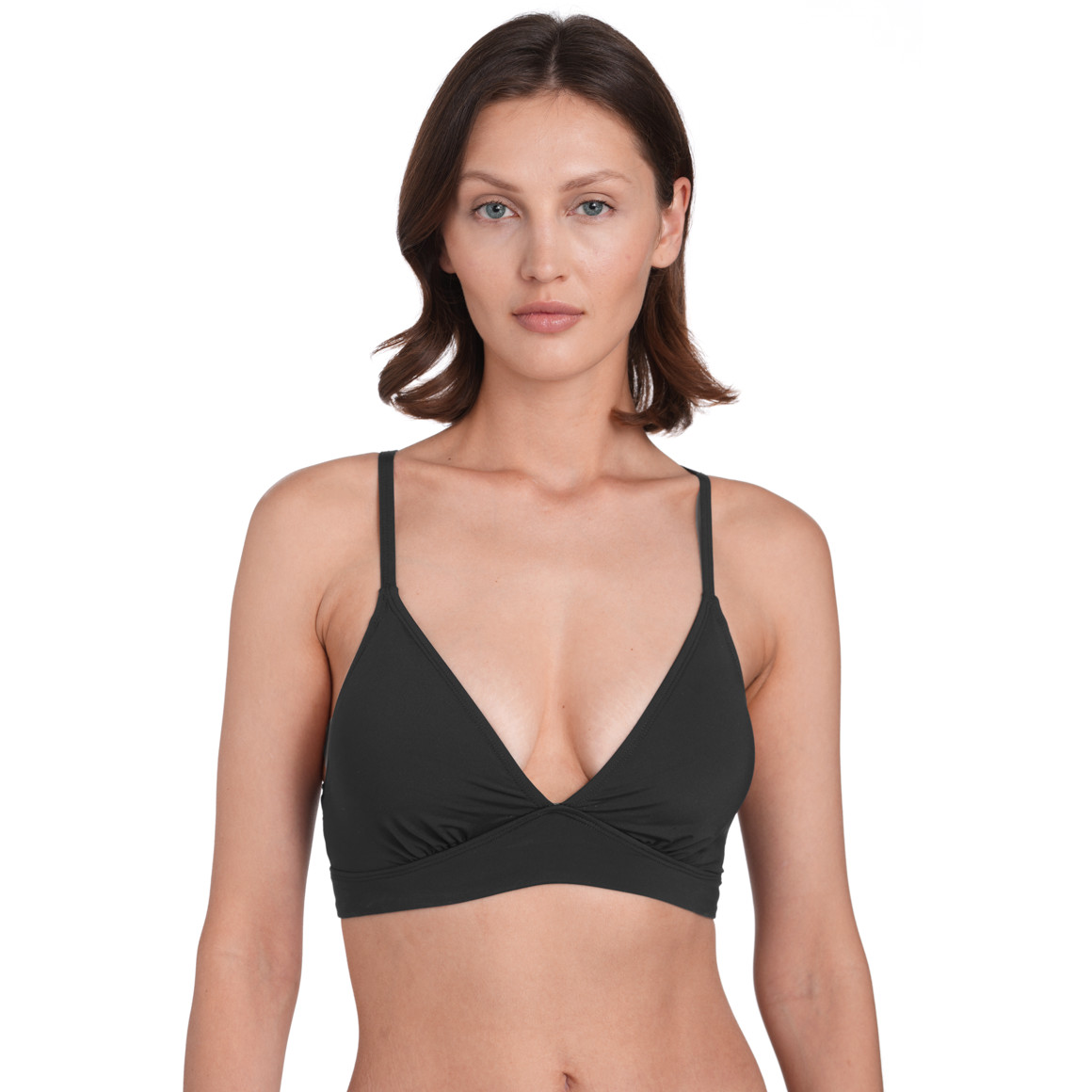 Gina Benotti Damen Bikinioberteil mit Biesen schwarz