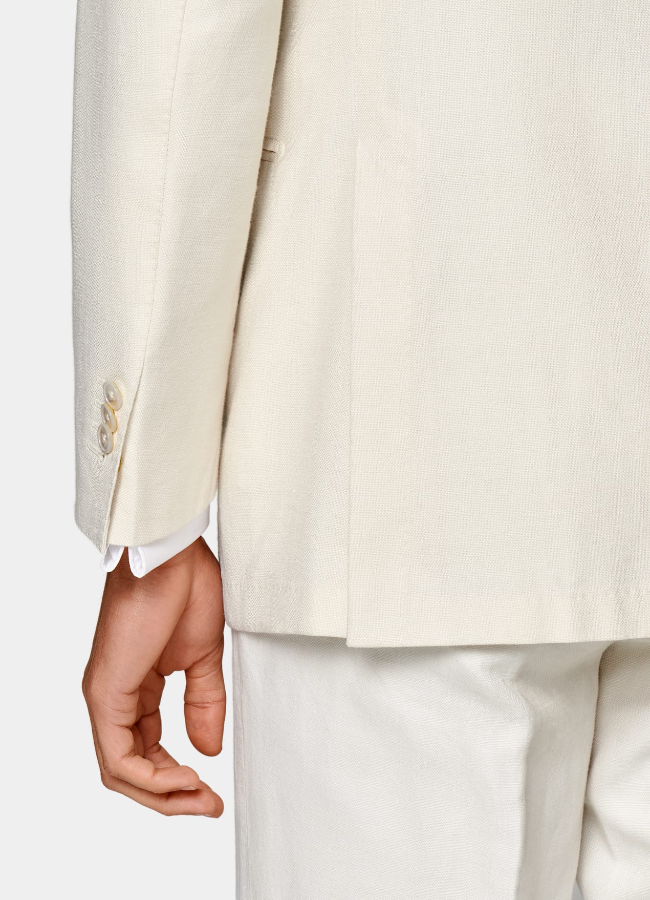 Veste de smoking Havana coupe Tailored blanc cassé