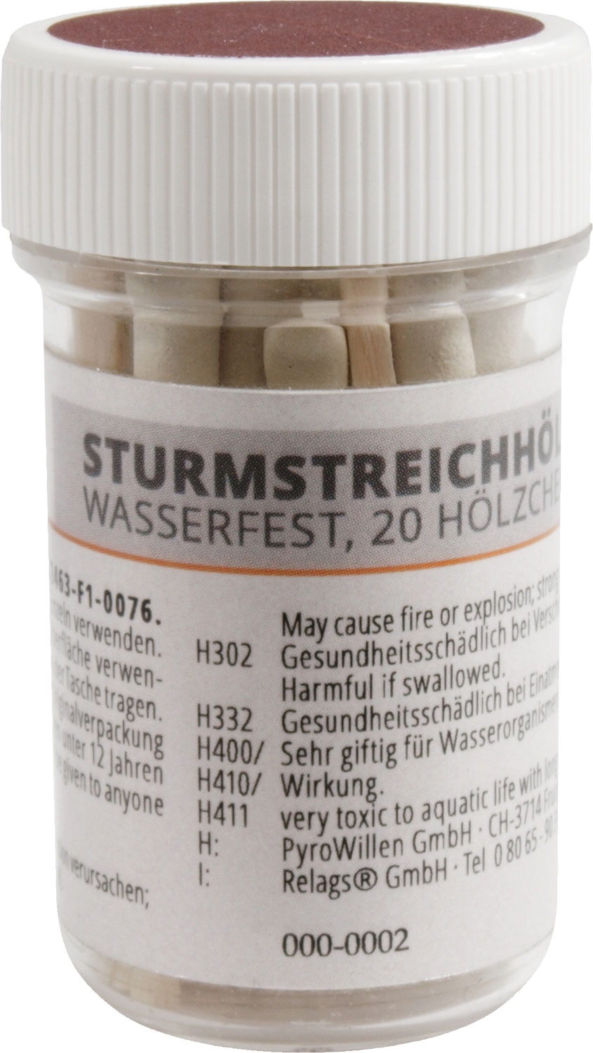 Origin Outdoors Wasserfeste Sturmstreichhölzer in Dose 20 Hölzchen