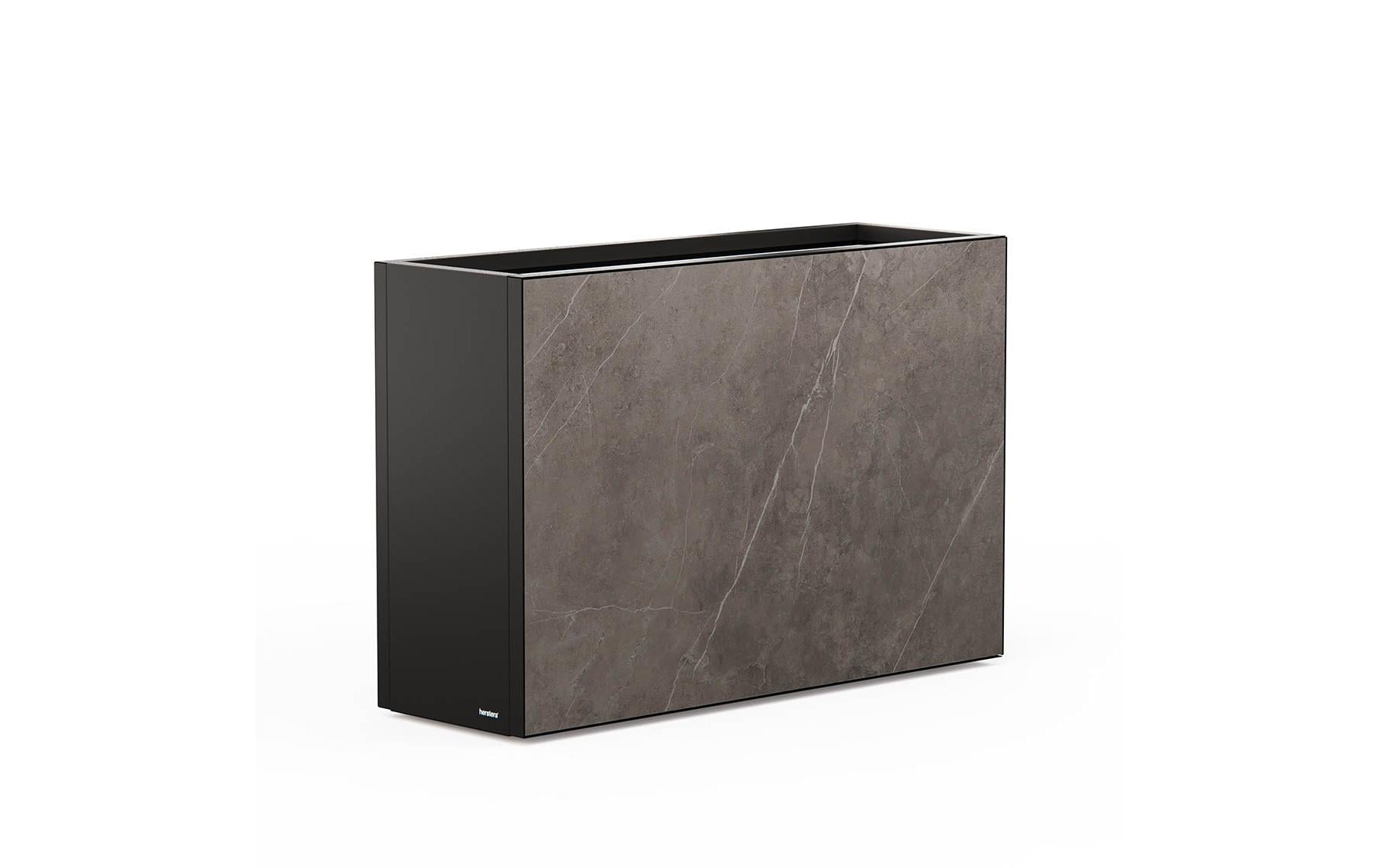 Pflanzentrog Deco Divider Laminate 120 x 25 x 80 cm, Schwarz<br>Dekoratives Pflanzgefäss