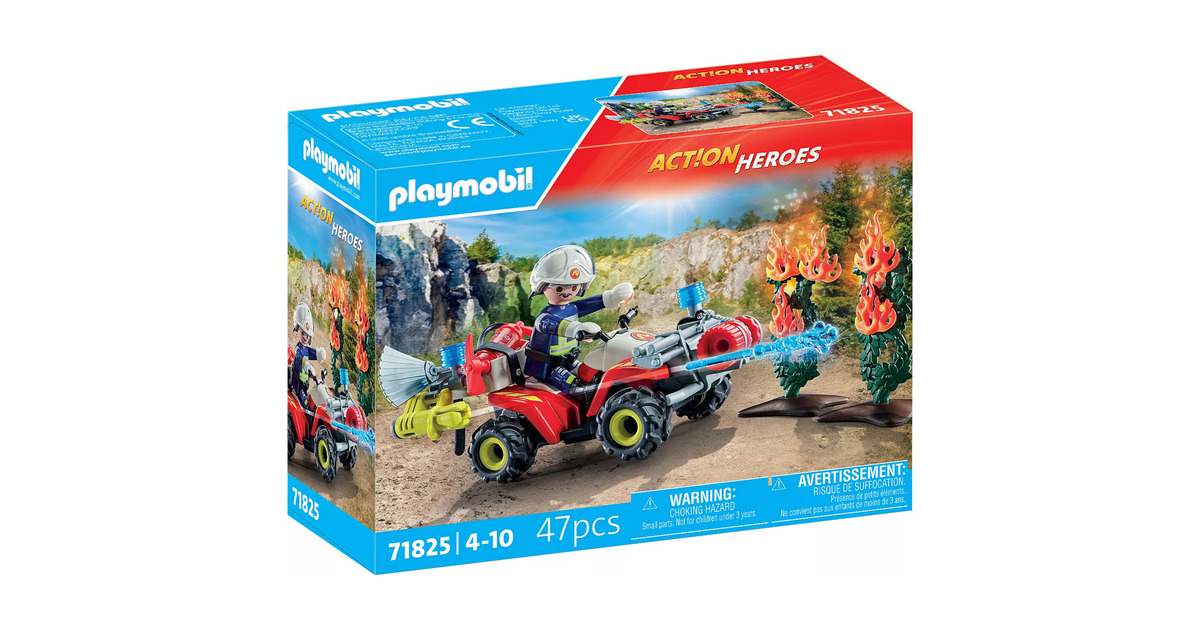 PLAYMOBILAction Heroes - Brandweer Quad Constructiespeelgoed  (71825)