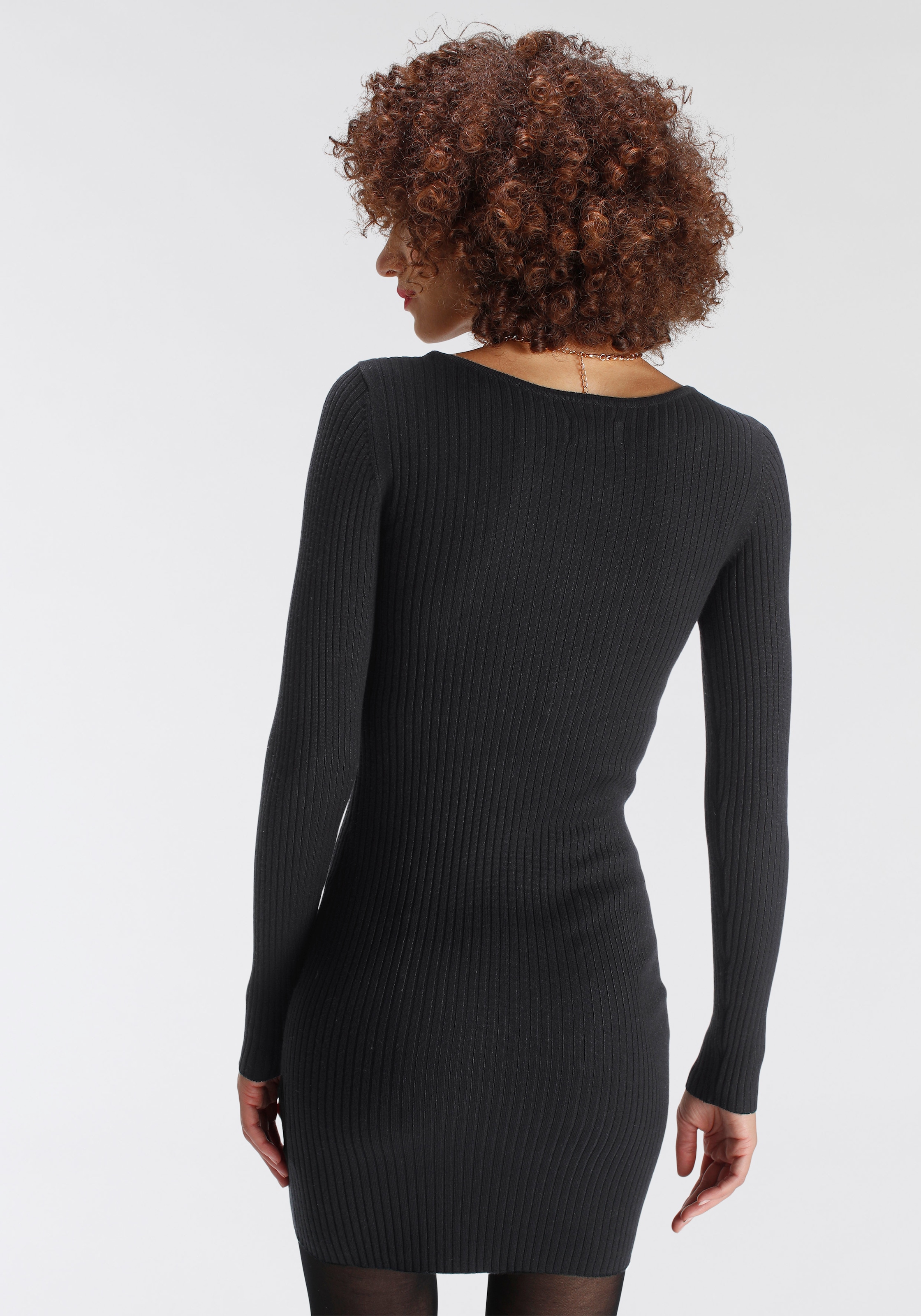 AJC Strickkleid figurbetont,  aus hochwertigem Rippstrick