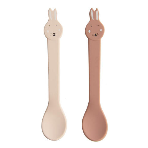 Lot de 2 cuillères silicone Mrs. Rabbit - rose - TRIXIE