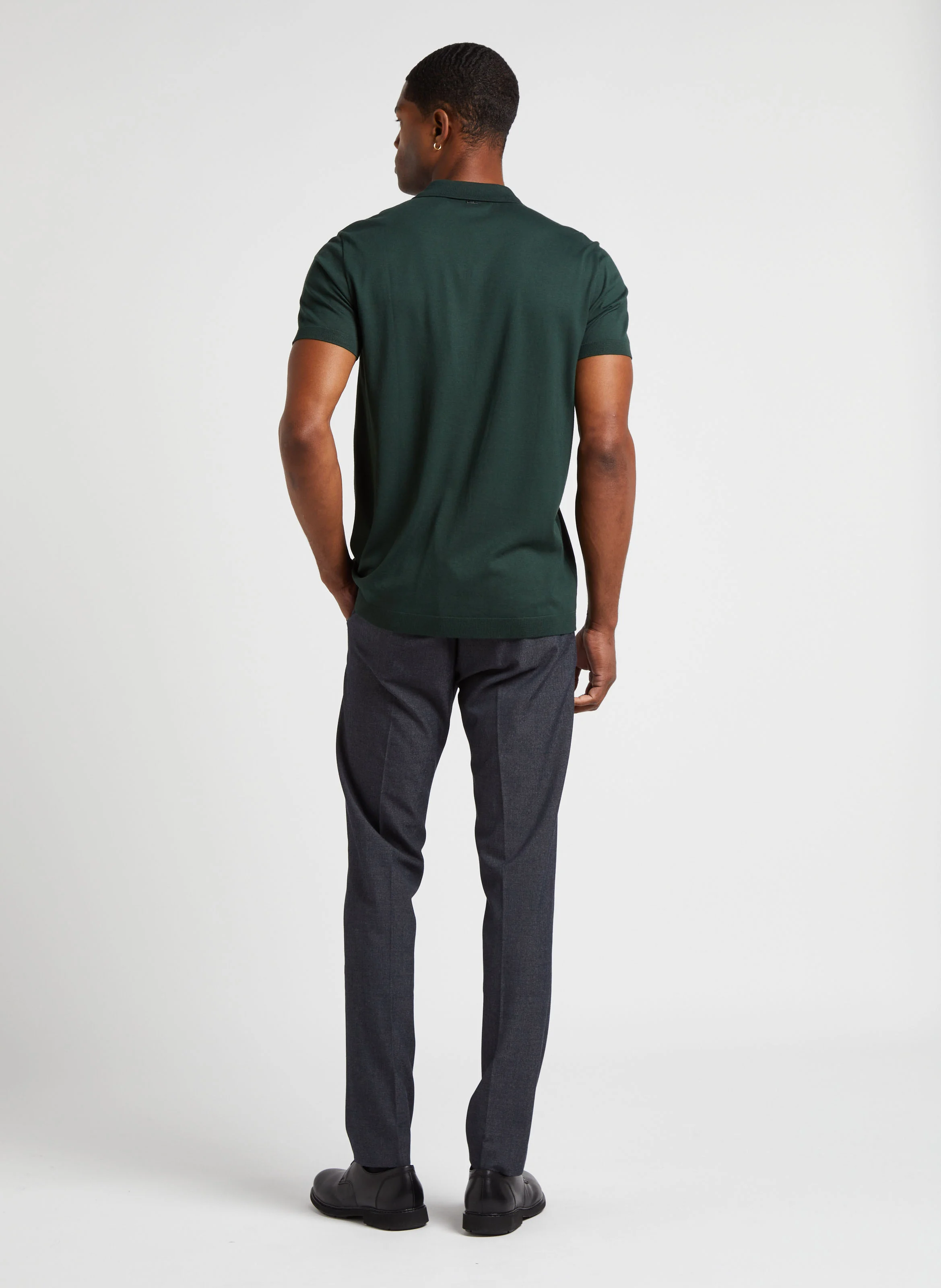 Polo regular-fit en coton mélangé | Vert
