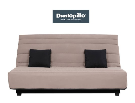 CONCEPT1 - Canapé lit Axel CC 130 mousse 35 kg couette taupe