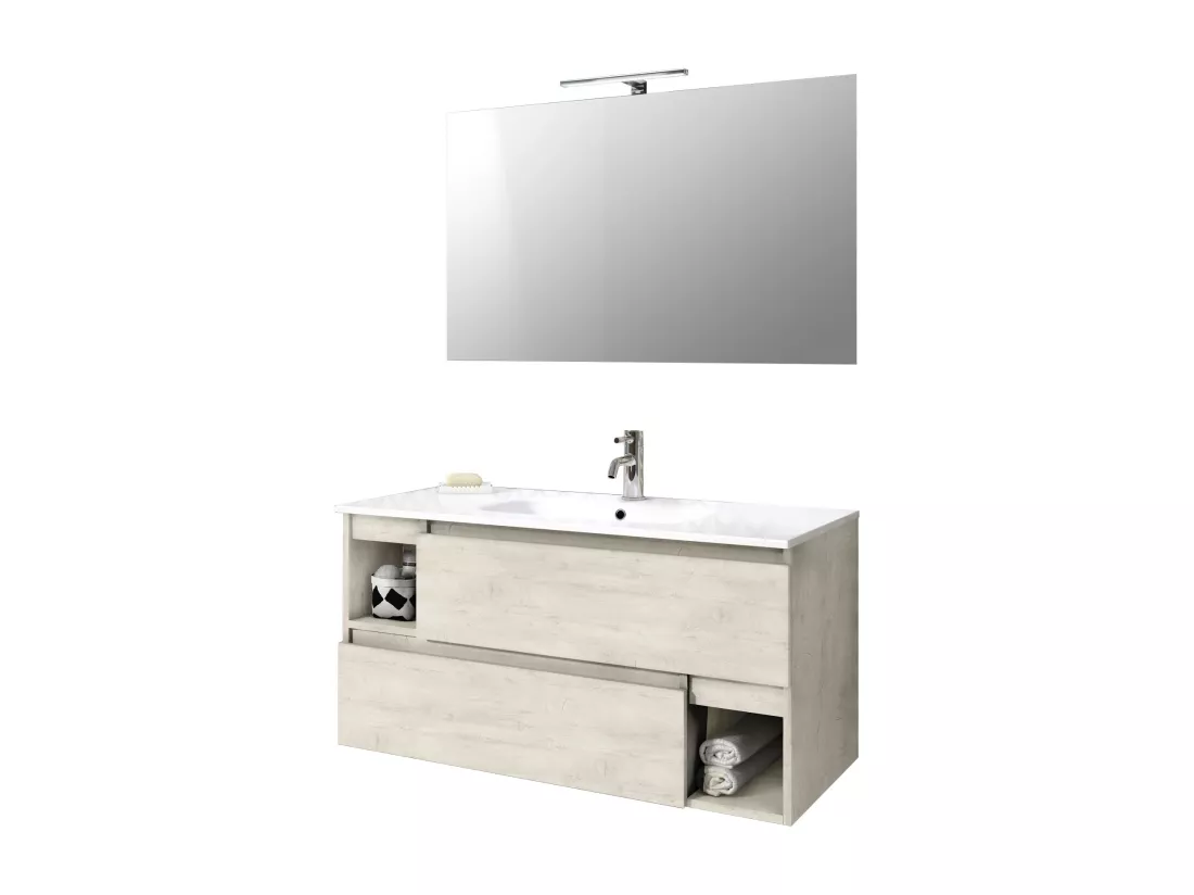 Ensemble salle de bain 4 pièces ANTARES chêne alaska