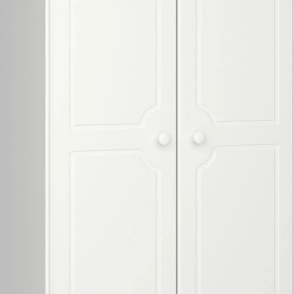 Hioshop Nilon kledingkast 2 deuren wit