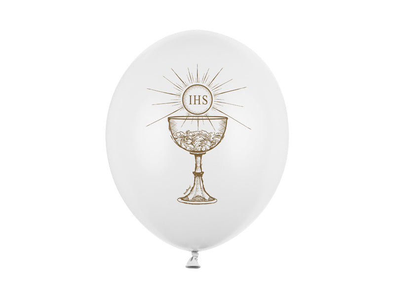 Communie Ballonnen Wit 30cm 6st