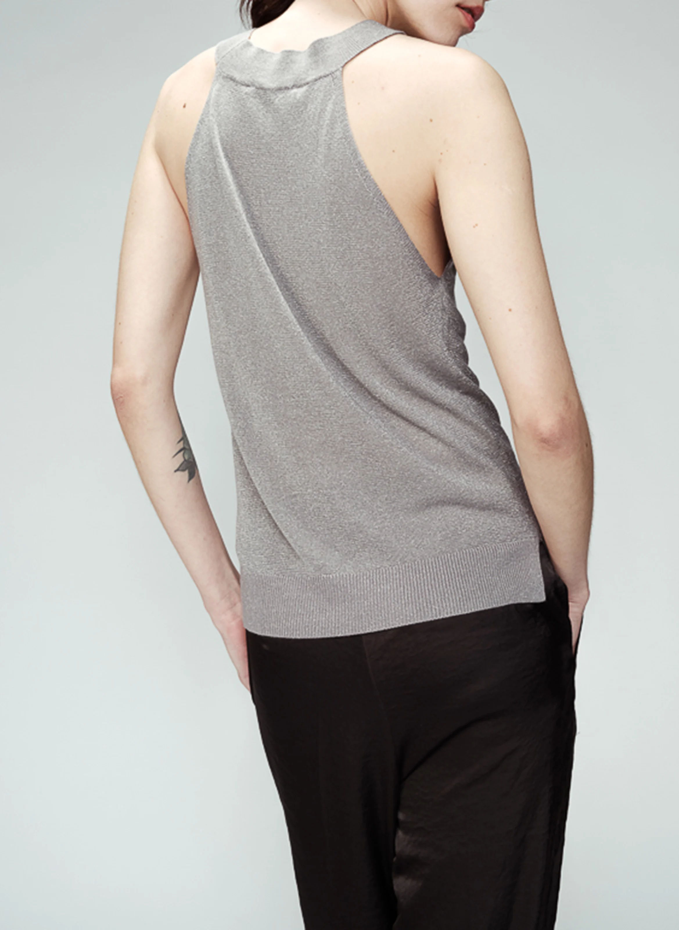 OMBELLE - Pull col américain| Argent