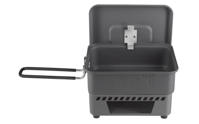 Esbit Trockenbrennstoff Kochset 1100 ml hardanodisiertes Aluminium
